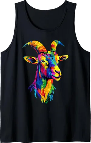 Goat Domestic Wild Goat Ibex Goat Love Cute Goats Tank Top