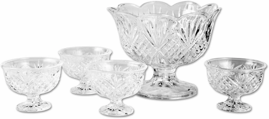 Godinger Dublin 5-Piece Crystal Dessert Set