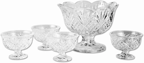 Godinger Dublin 5-Piece Crystal Dessert Set