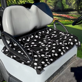 Golf Cart Seat Covers for Summer Universal Golf Cart Accessories Reusable Seat Cover Blanket Soft and Comfortable Fabric Seat Protector