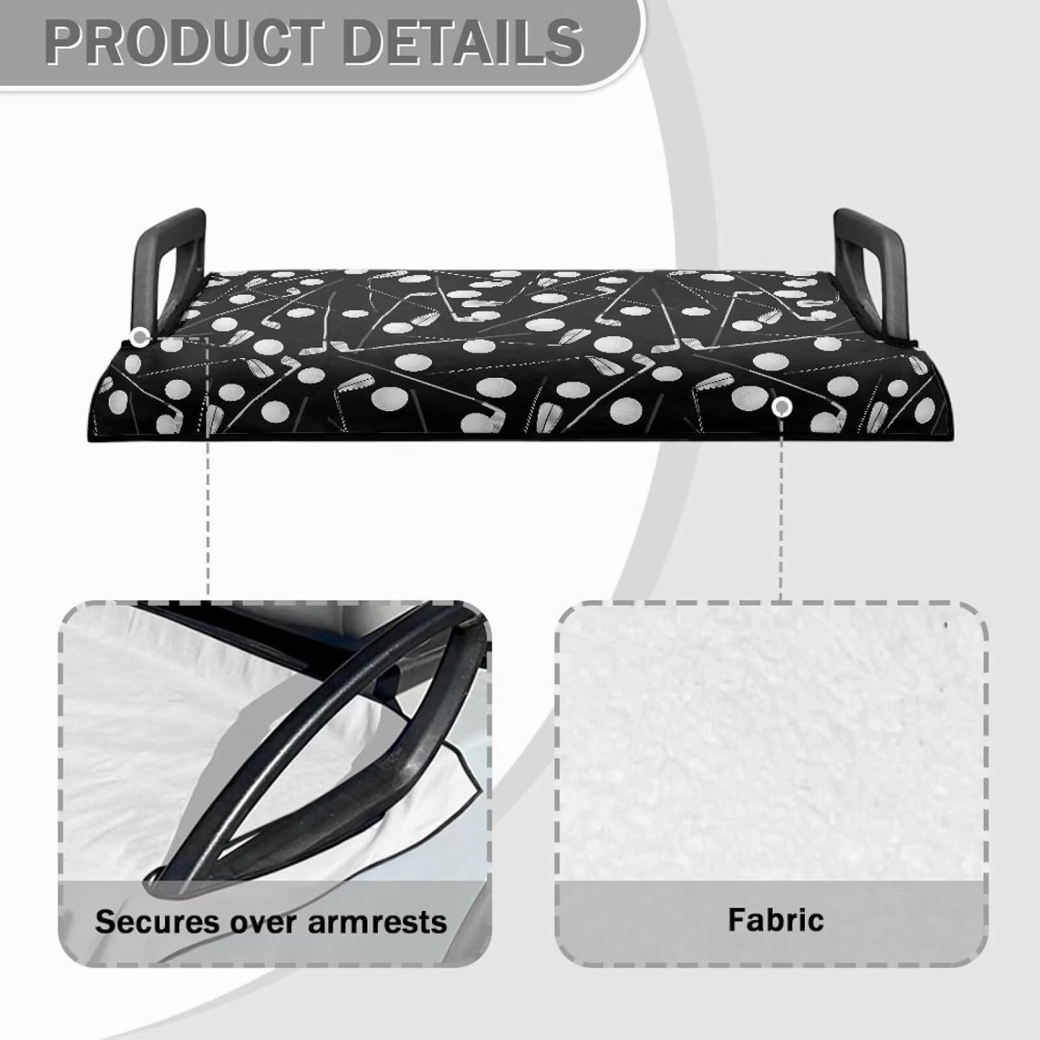 Golf Cart Seat Covers for Summer Universal Golf Cart Accessories Reusable Seat Cover Blanket Soft and Comfortable Fabric Seat Protector