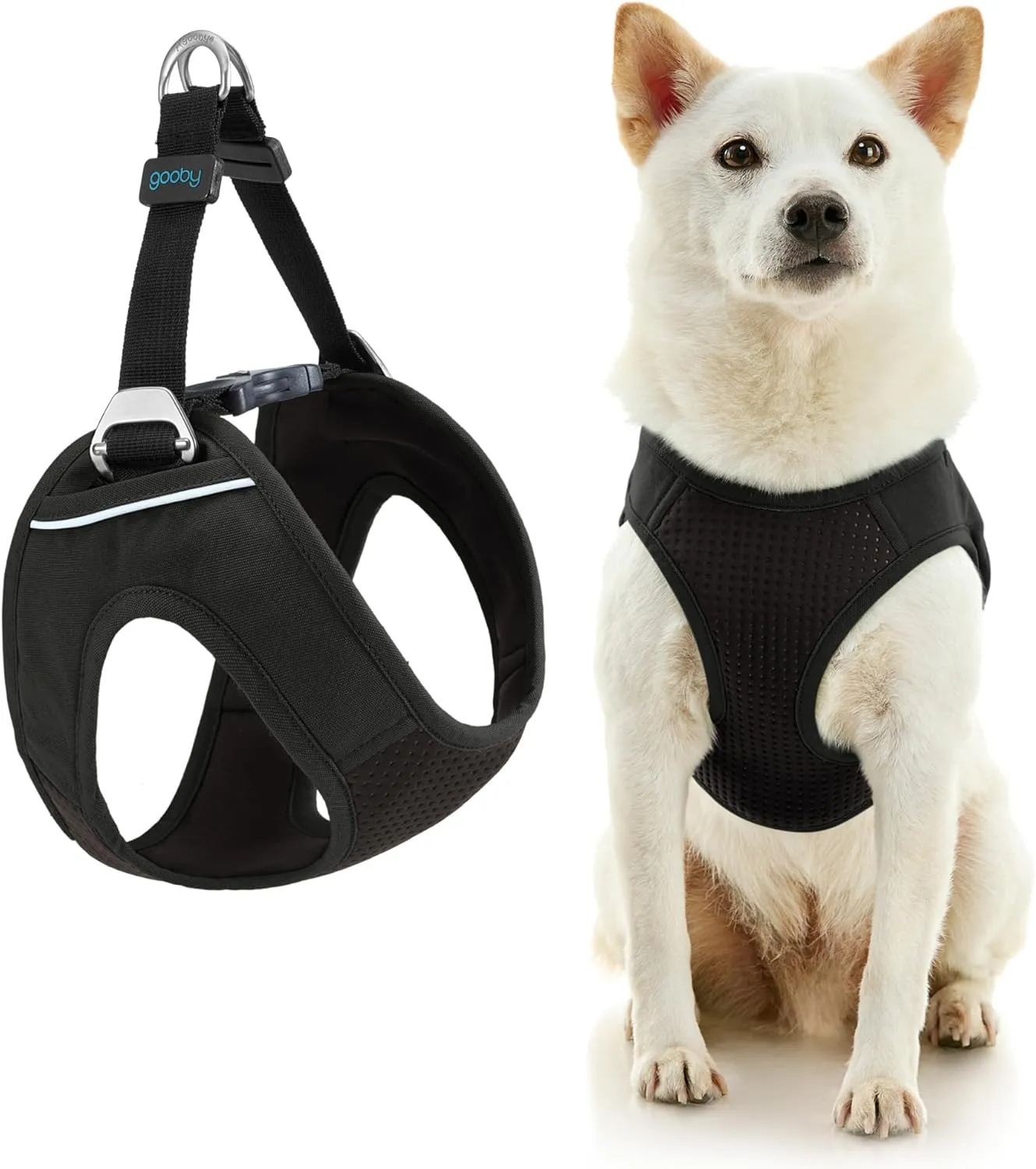 Gooby Escape Free Easy Fit Plus Harness - Las Vegas Black, Small - Safe and Escape Free Dog Harness for Small Dog and Medium Dog