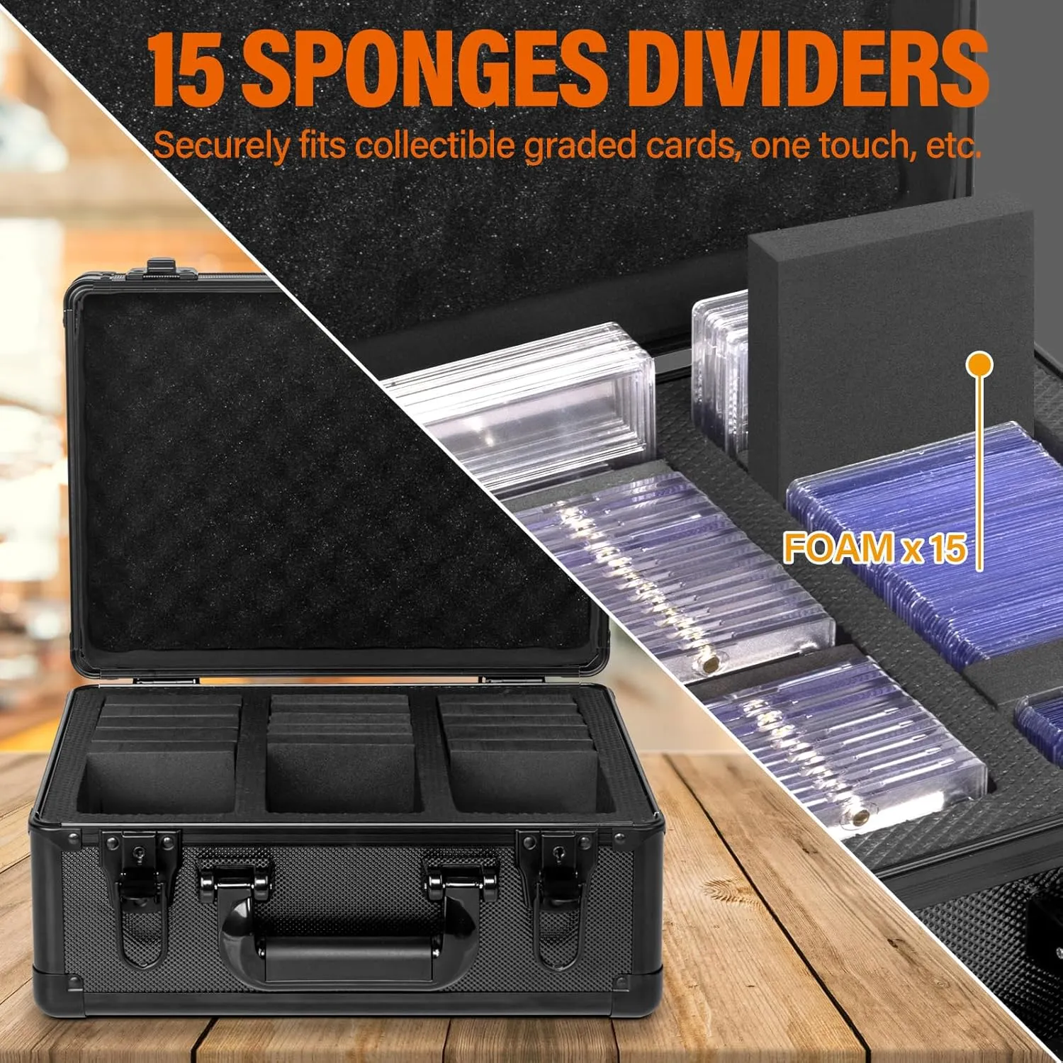 Graded Card Storage Box, Top Loaders Storage Case, Sports Trading Card Box, Cards Slab Case PSA MTG CSG BGS SGC Magnetic Holder, Waterproof Carrying Collector Storage Boxes
