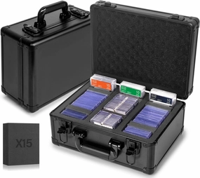 Graded Card Storage Box, Top Loaders Storage Case, Sports Trading Card Box, Cards Slab Case PSA MTG CSG BGS SGC Magnetic Holder, Waterproof Carrying Collector Storage Boxes