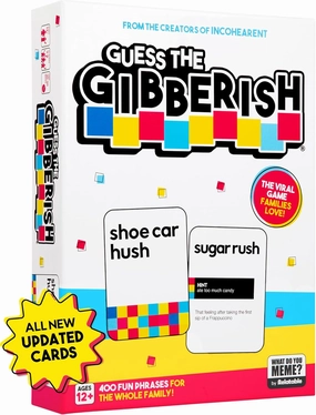 Guess The Gibberish Card Game for Families by Relatable, From The Creators of Incohereant, Fun Kids Games for Kids 12 , Game Night With Friends, Includes 400 Cards, Instructions, and 1 Sand Timer