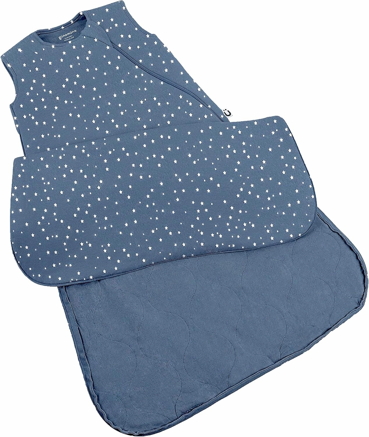 GUNAMUNA günamüna Unisex Baby, Toddler Wearable Blanket, Sleeping Bag Bamboo Rayon, Sleep Sack with Diaper Zipper, 1.0 TOG