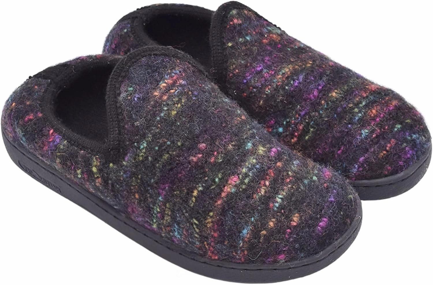 HAFLINGER Unisex Atb II Warm Wool Breathable Moisture-Wicking Closed-Back House Slippers with Slip-Resistant Rubber Outsole