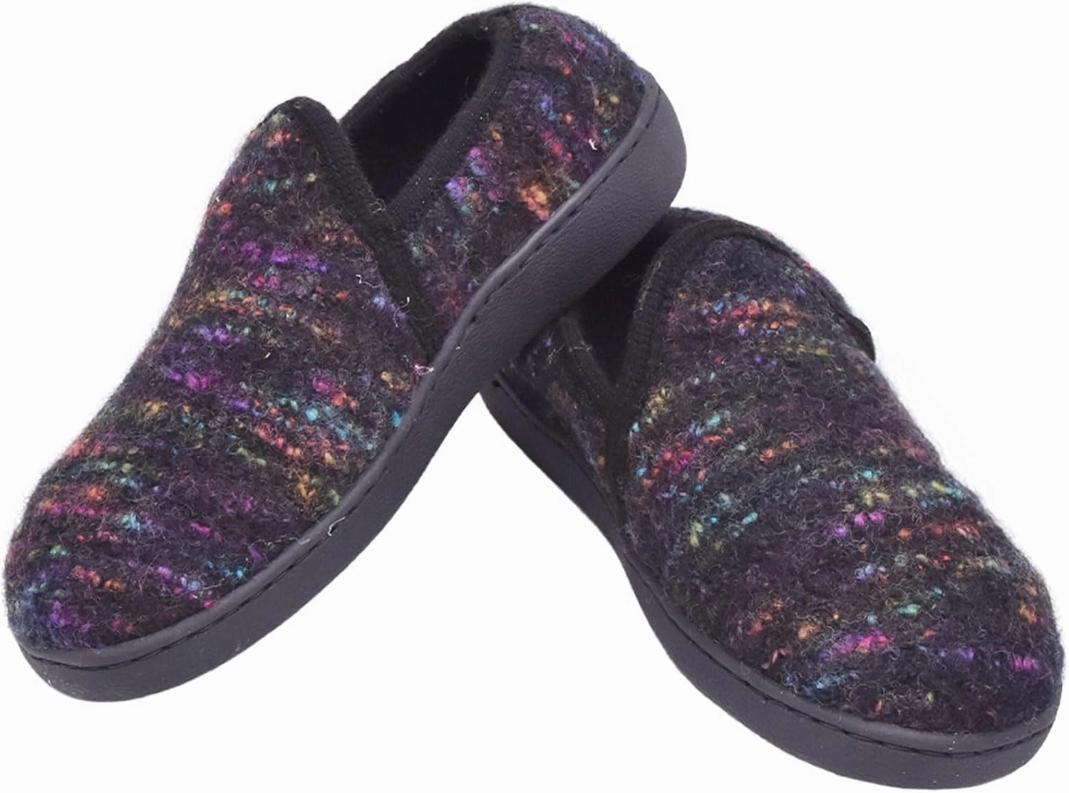 HAFLINGER Unisex Atb II Warm Wool Breathable Moisture-Wicking Closed-Back House Slippers with Slip-Resistant Rubber Outsole