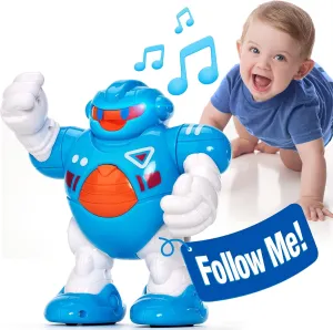 hahaland Baby Walking Activity Robot Junior with Musical, Sounds, Light, Interactive Toys for 1 Year Old Boy