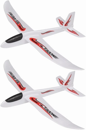 Hand Throwing Plane, Foam Glider Airplane Toy, 39 inch Throwing Foam Plane Catapult Flying Plane Model Toy for Outdoor Sports Toys Birthday Gifts for Boys Girls, ( 2PCS )