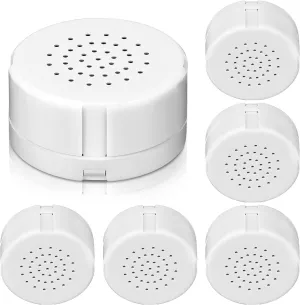 Handepo 6 Pcs White Sound Recorder Voice Recorder Music for Stuffed Animal Toy Recording Device Recordable Sound Module, Record Messages for Plush Toy Doll Stuffed Bear Pillow(20 Seconds)