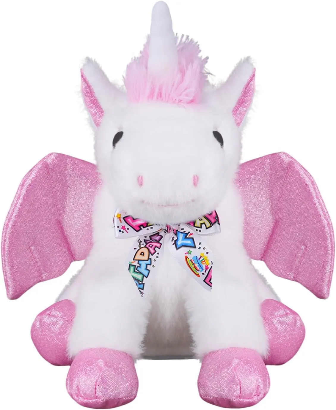 Happy Birthday Gifts Unicorn Plush Toy The Cormers Glowing Singing Happy Birthday Song,Unicorn Stuffed Animal with Moving Wings,Party Gift for Toddlers Boys Girls Kids, 11" Pink