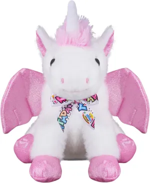 Happy Birthday Gifts Unicorn Plush Toy The Cormers Glowing Singing Happy Birthday Song,Unicorn Stuffed Animal with Moving Wings,Party Gift for Toddlers Boys Girls Kids, 11" Pink