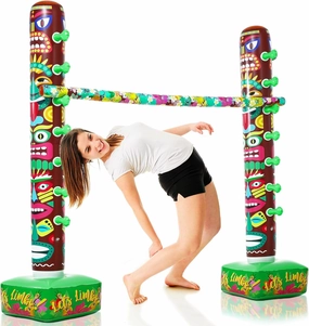 Hawaiian Inflatable Limbo Party Game for Adults 66. 7" Tall Inflatable Tropical Luau Party Fun Carnival Game for Adult Summer Outdoor Garden Beach Birthday Pool Party