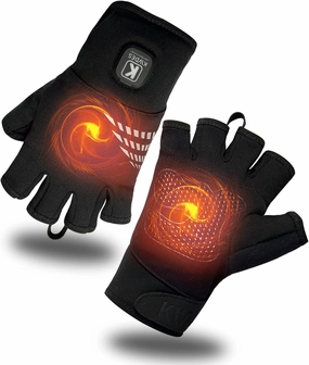 Heated Gloves Fingerless for Women Man Rechargeable Electric Touchscreen Wearable Cold Winter Work Arthritis Pain Relief Hand Warmers Hot Compress Reusable