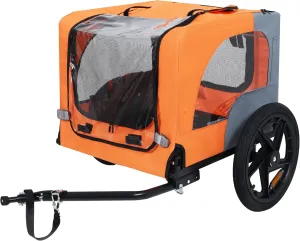 Heavy Duty Pet Bike Trailer: 16-Inch All-Terrain Wheels & Universal Hitch - Foldable Dog/Cargo Carrier for Bicycles - Weatherproof & Safe Design for Small to Medium Pets