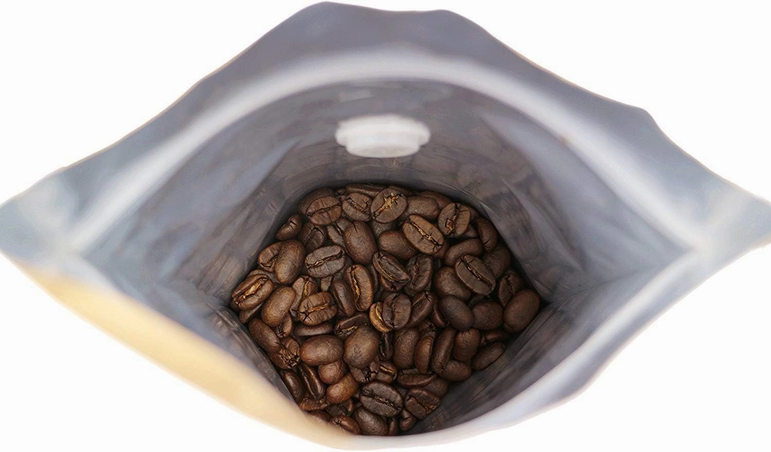 High Barrier Natural Kraft Paper Stand up Zipper Coffee Pouch Bag with One Way Degassing Valve (500, 8 OZ)