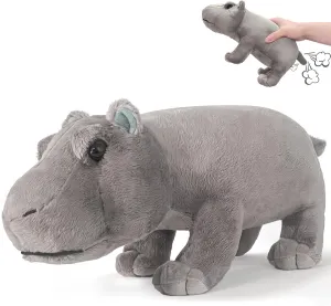 Hippo Plush Toy, Farting Plush Toy, Funny and Funny Animal Plush Toys, Lively Atmosphere Toys, Interesting Gifts for Kid and Colleagues on Birthdays, White Elephant Day, April Fools' Day, Thanksgiving