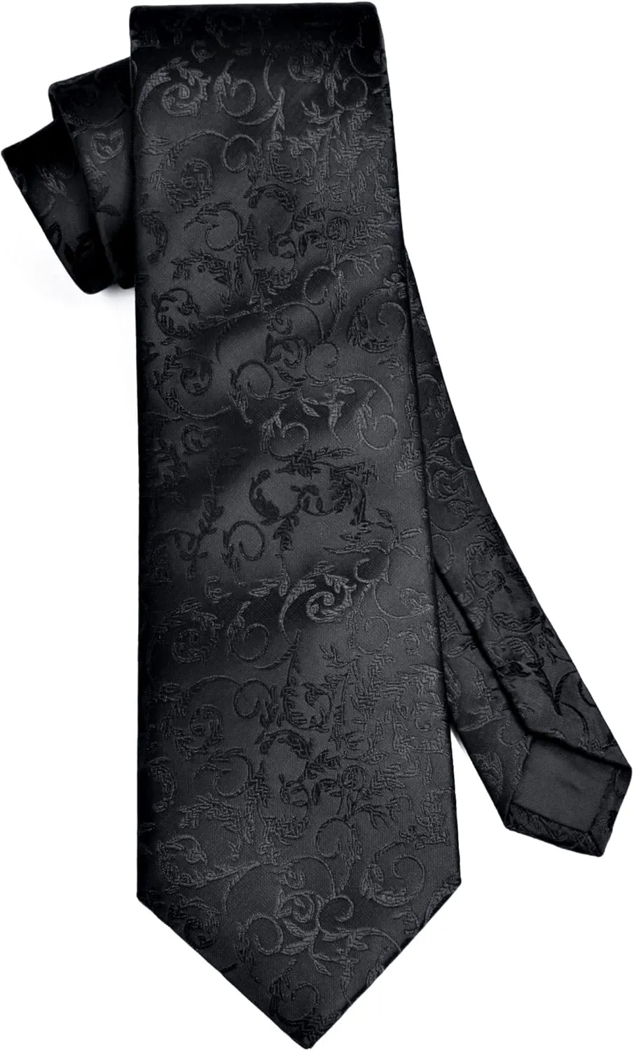 HISDERN Paisley Ties for Men Solid Tie Handkerchief Floral Men's Necktie & Pocket Square Set Wedding Classic Mens Ties
