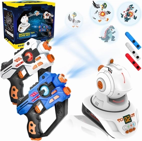 HISTOYE Laser Tag Guns Set of 2 with Projector Lazer Shooting Game for Kids Teens Adults with Digital LED Score Display Birthday Easter Toys for 6 7 8 9 10 11 12 Year Old Boys Girls