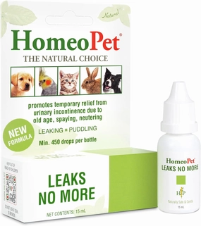 HomeoPet Leaks No More, Safe and Natural Cat and Dog Urinary Incontinence Relief, Pet Incontinence Medicine, 15 Milliliters