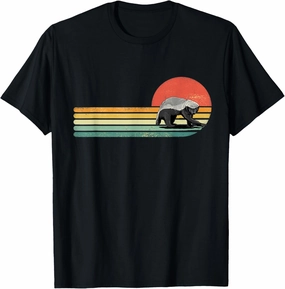 Honey Badger Shirt Retro Style Wild Animal Lover Zookeeper T-Shirt