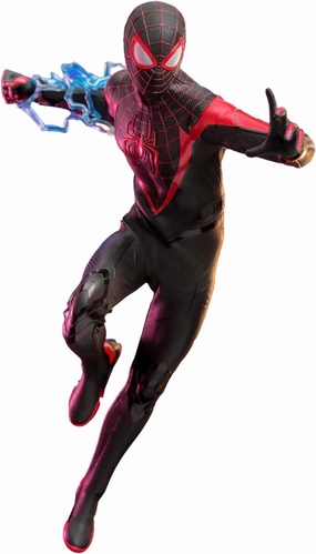Hot Toys Miles Morales Upgraded Suit Spider-Man 2 VGM55 1/6 Scale Exclusive, Black