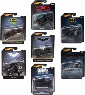 Hot Wheels Batman 1:50 Scale Complete Set of 7 Diecast Vehicles Bundle from DKL20-956R Release