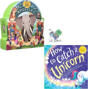 How to Catch a Unicorn Hardcover by Adam Wallace, Andy Elkerton, at The Zoo Catch a Unicorn Puzzle and Gift - Book Bag (an Educational Gift Set of STEAM Concepts, Silly Rhymes and Zoo Animal Fun)