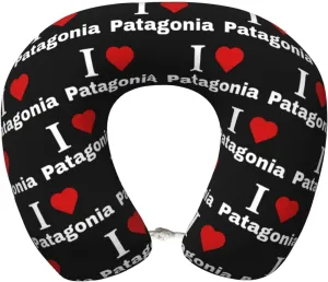 I Love Patagonia Neck Pillow Memory Foam U-Shaped Travel Pillow Head Support for Airplanes Car Home Office