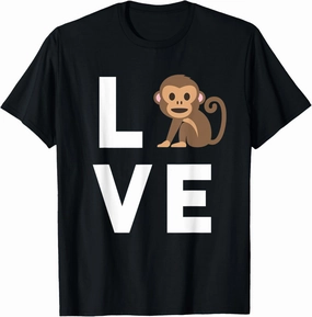 I Love Monkeys Funny Monkey Lover Kids Cute Monkey T-Shirt