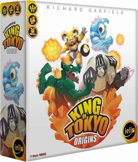 IELLO: King of Tokyo: Origins - Family-Friendly Dice & Strategy Board Game, Battling Monsters-Robots-Aliens, 4 New Monsters, Ages 8 , 2-4 Players