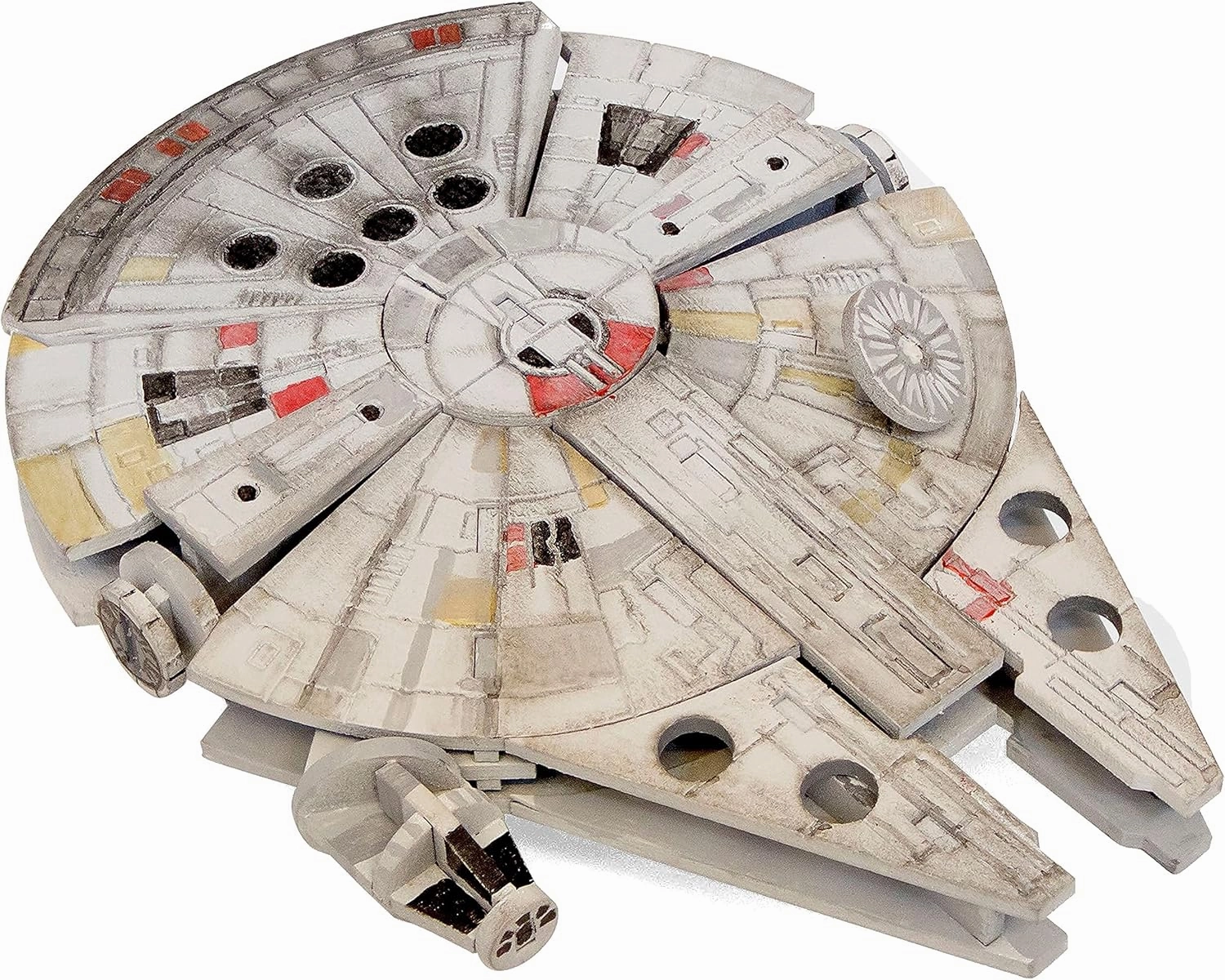 IncrediBuilds Star Wars Millennium Falcon 3D Wood Puzzle Model Figure Kit (61 Pcs) - Build & Paint A 3-D Movie Replica Toy - Officially Licensed - Easter Basket Stuffer Gift for Kids, Teens, Adults