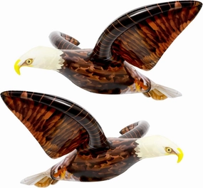 Inflatable Bald Eagle Toys, 2PCS Eagle Decoration Balloons, Realistic Wild Animal Bird Theme, Pool, Photo Prop, Birthday Party Supplies for Kids, Brown