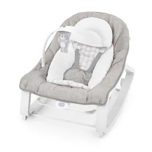 Ingenuity Keep Cozy 3-in-1 Grow with Me Vibrating Baby Bouncer Seat & Infant to Toddler Rocker, Vibrations & Toy Bar, 0-30 Months Up to 40 lbs (Linden)