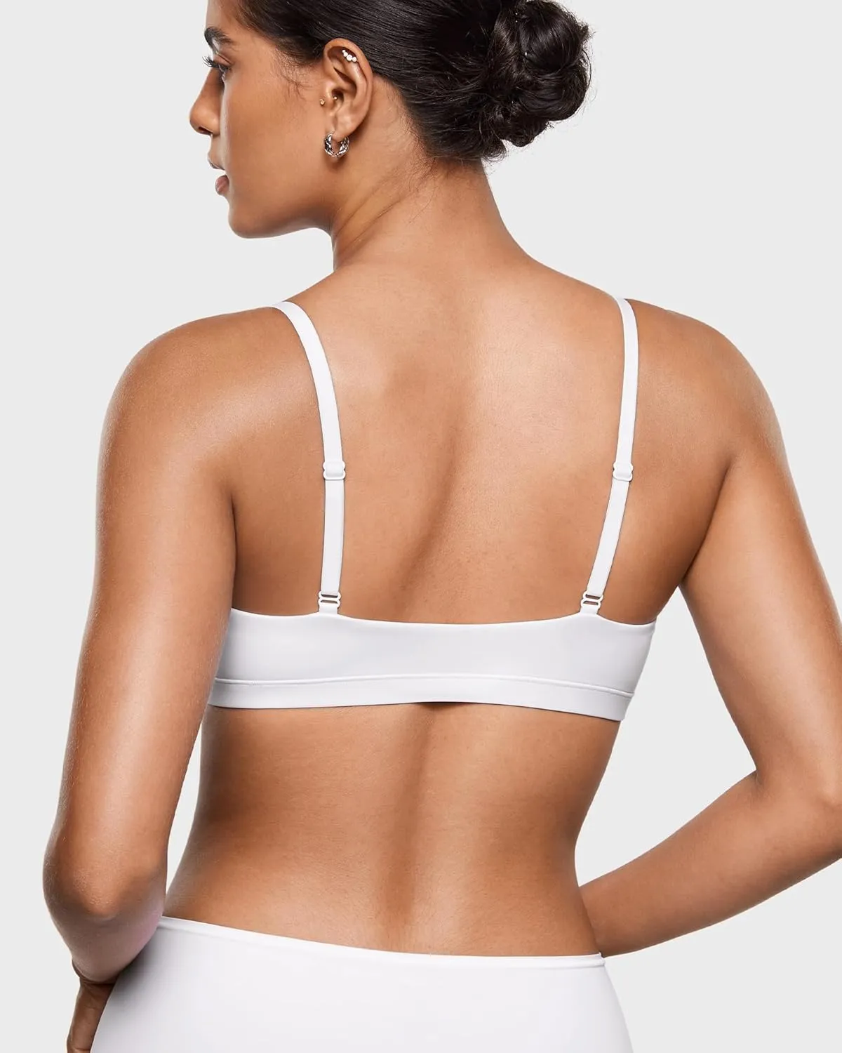 INLYRIC Women's Inbarely Plus Bralettes - No Underwire Unlined Support Soft Scoop Neck Cami Seamless Bralette