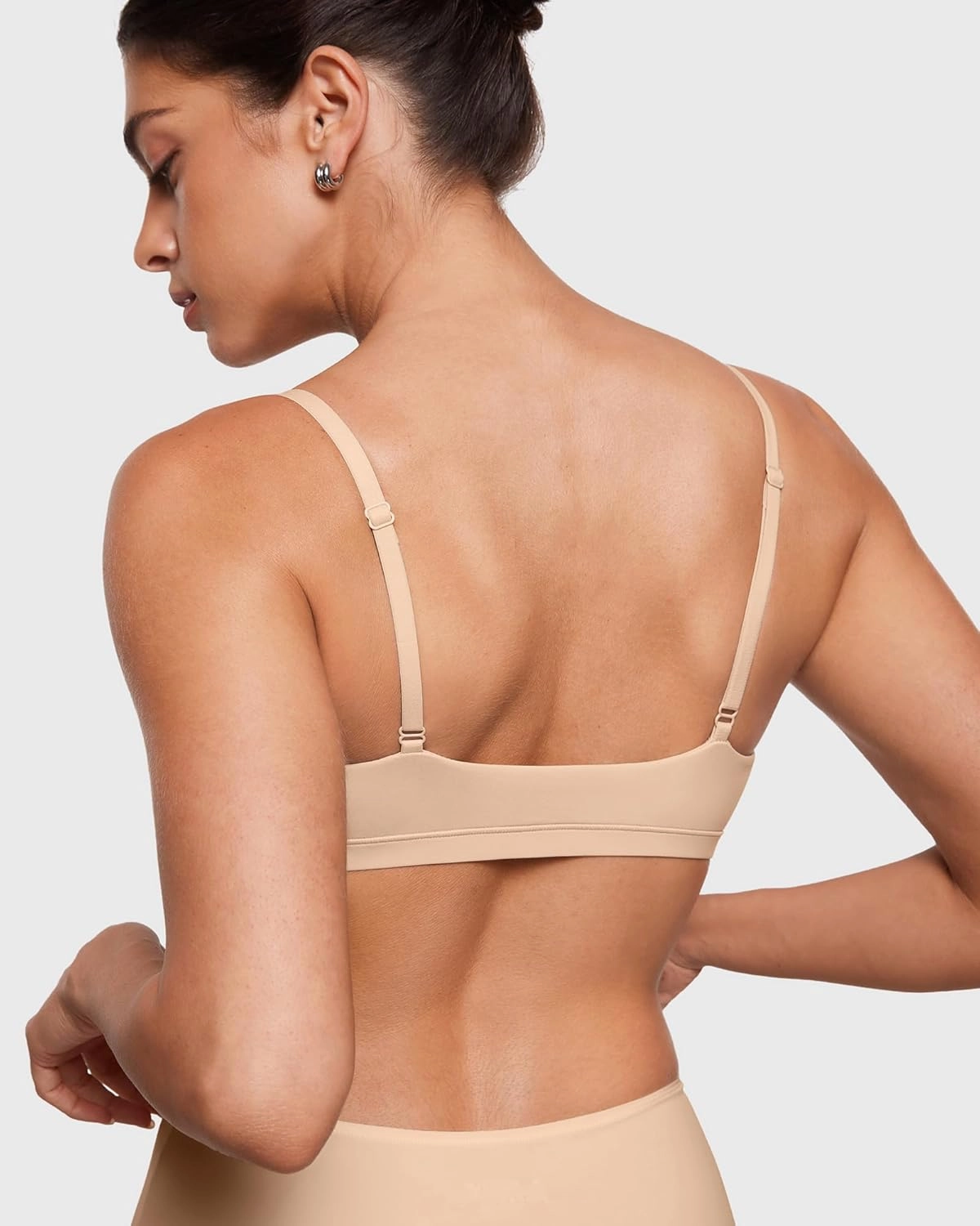 INLYRIC Women's Inbarely Plus Bralettes - No Underwire Unlined Support Soft Scoop Neck Cami Seamless Bralette