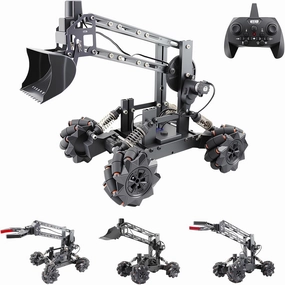 Interactive STEM Construction Vehicle Set - Convertible Alloy Remote Control Excavator & Grabber Truck with DIY Assembly Kit, Educational Engineering Toy for Children Teens 3-18 Years