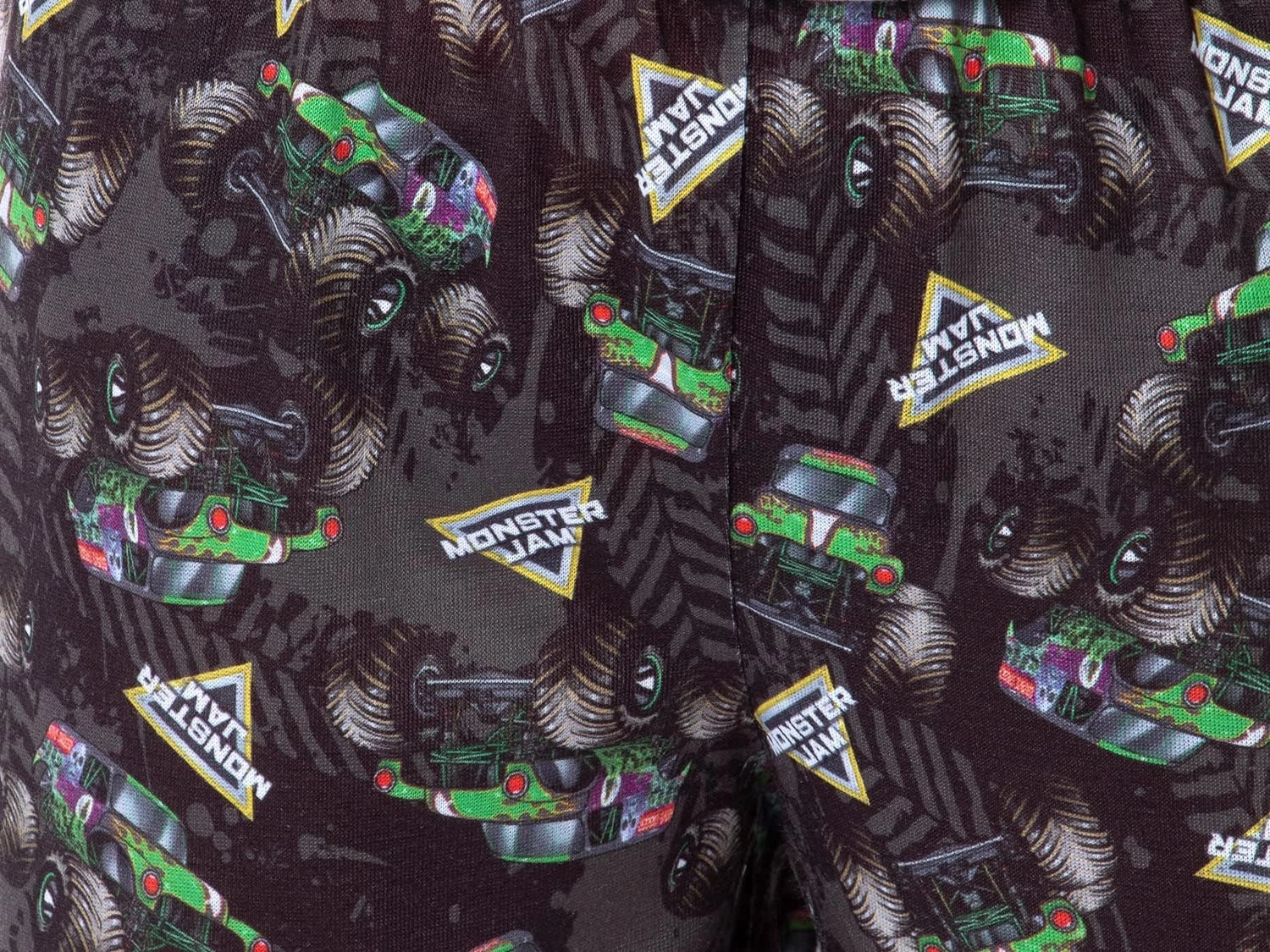 INTIMO Monster Jam Boys' Grave Digger Truck Sleep Pajama Set Shorts Crewneck