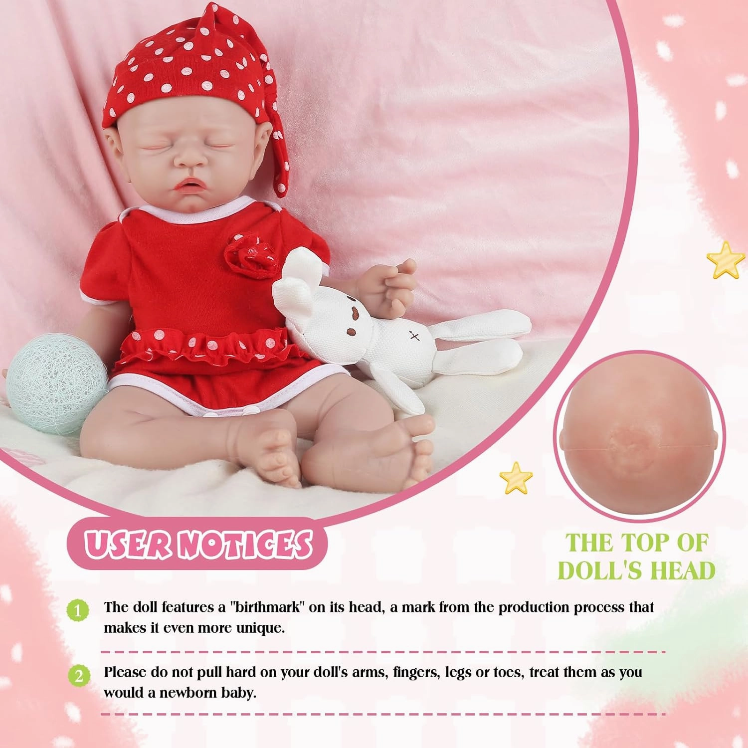 IVITA 12 inch Lifelike Sleeping Platinum Silicone Baby Doll Girl Realistic Babies Toy Gift for Kids Aged 3 for Child