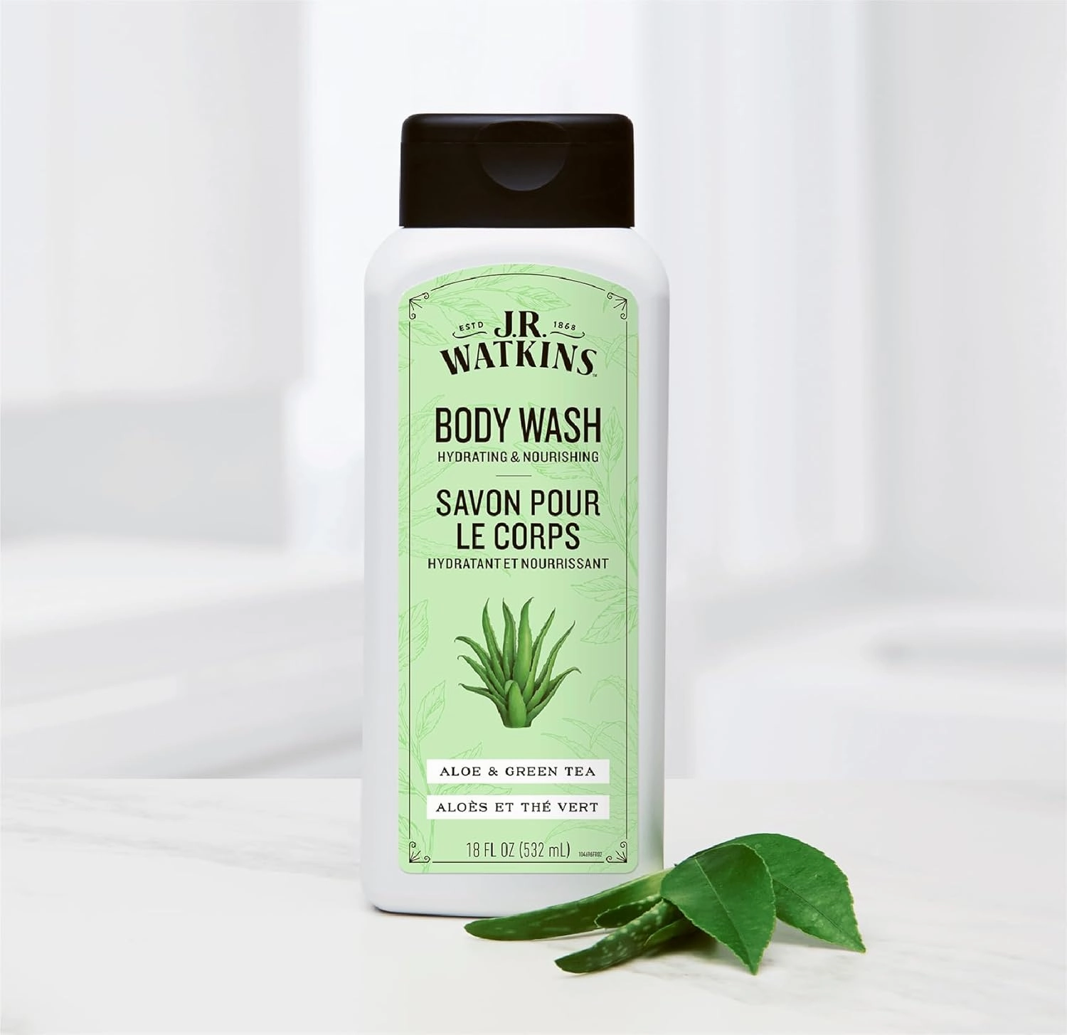 J.R. Watkins Body Wash Aloe & Green Tea, 18 fl oz, 2 Pack