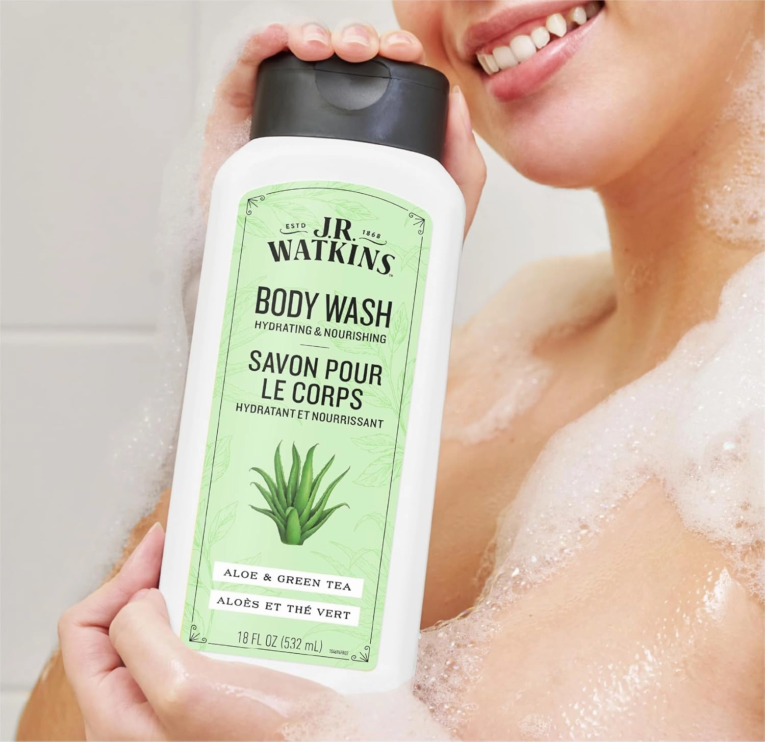 J.R. Watkins Body Wash Aloe & Green Tea, 18 fl oz, 2 Pack