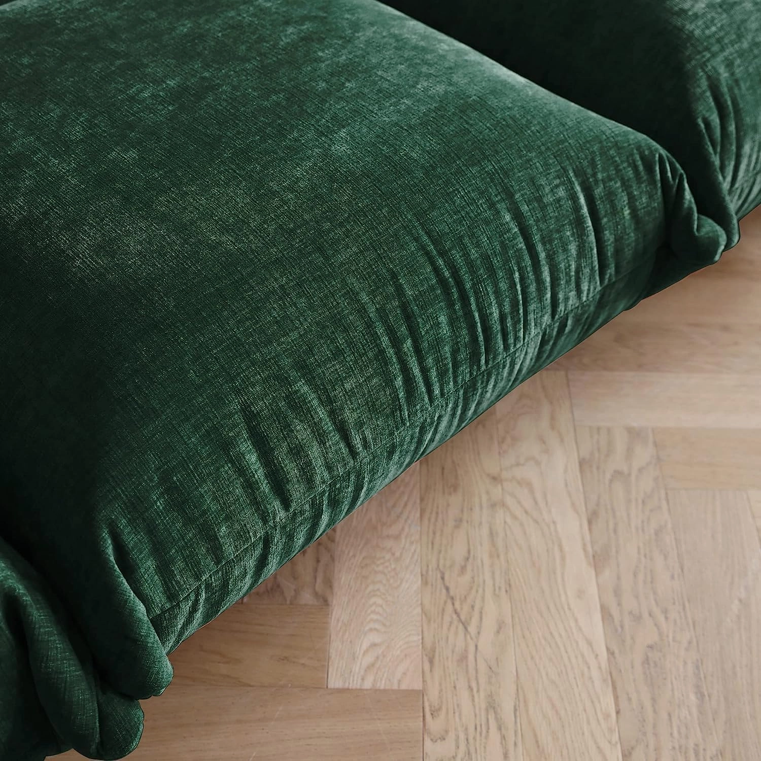 JACH Modern Love Seat Couch, Chenille Couch Deep Love Seat Couches with Thick Cushion, 77" Plush Sofas Furniture for Small Spaces Living Room Bedroom Office Apartment, Green
