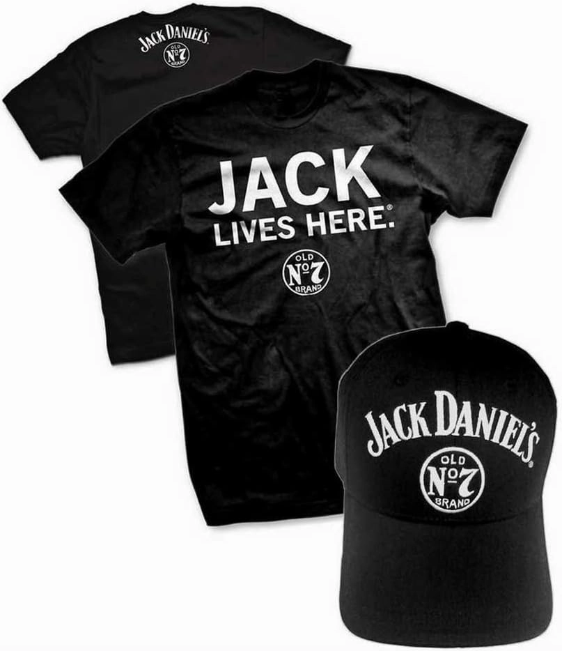 Jack Daniels Men's Jack Lives Here S/S T-Shirt & Old No. 7 Cap 33261500JD-89