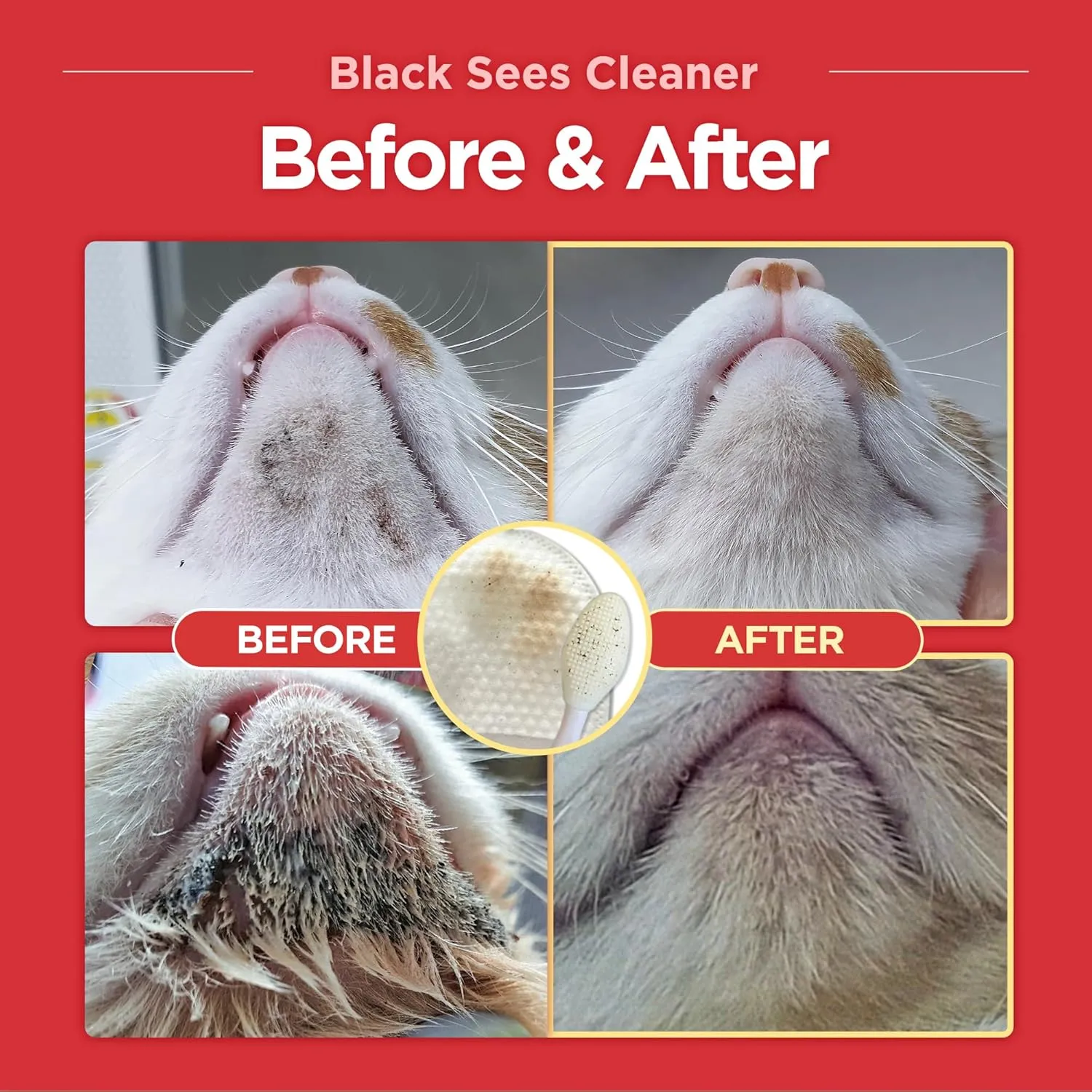 JAYU PET Black Seed Cleaner - Cat Chin Acne Treatment, Non-Toxic Hypoallergenic Cleanser, Cat Acne Chin Treatment, Remove Cat Chin Blackheads, Improves Skin Health 4.3 fl.oz (125ml)