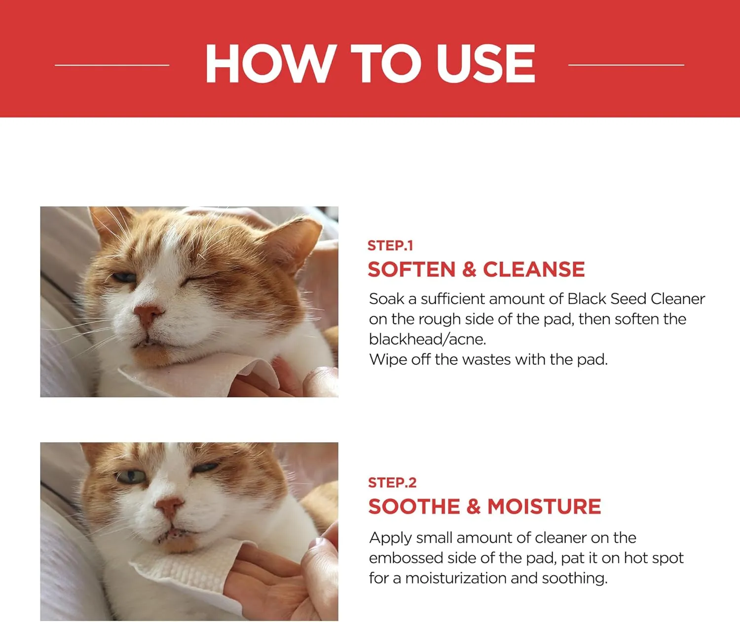 JAYU PET Black Seed Cleaner - Cat Chin Acne Treatment, Non-Toxic Hypoallergenic Cleanser, Cat Acne Chin Treatment, Remove Cat Chin Blackheads, Improves Skin Health 4.3 fl.oz (125ml)
