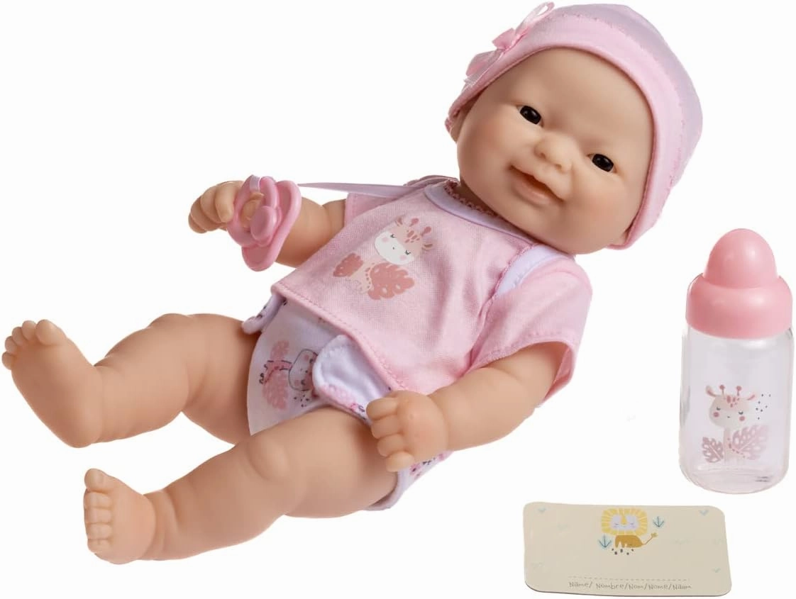 JC Toys - La Newborn Nursery | 7 Piece Doll Gift Set | 12" Life-Like Asian Doll with Accessories | Purple | Ages 2  (18346)