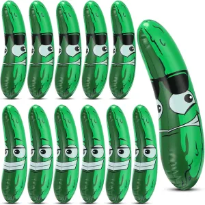 Jexine 20 Inch Inflatable Pickle Cucumber Funny Pool Float Gifts Inflatable Pickle Float Toys for Summer Swimming Party Favors Decorations Veggies Decor