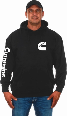 JH DESIGN GROUP Men’s Cummins Diesel Classic Black Pullover Hoodie Sweatshirt