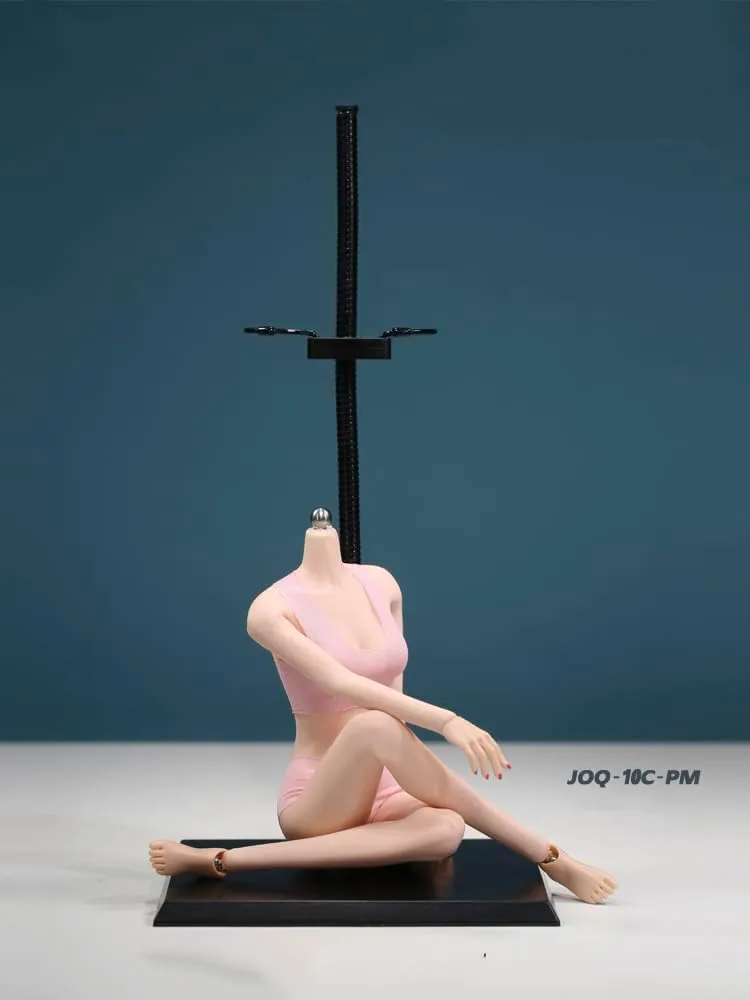JIAOUDOLL 1/6 Scale Super Flexible Female Seamless Body Middle Chest for 12 inch Woman Action Figure Pink Skin JOQ-10C-PM